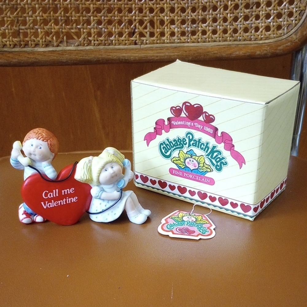Cabbage Patch Kids Porcelain Figurine, Call Me Valentine, Vintage 1985